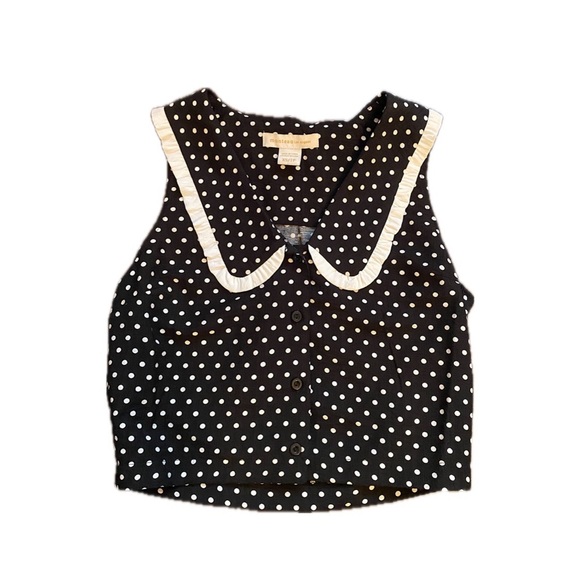 Monteau Los Angeles Tops - monteau los angeles polka dot top crop